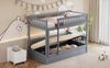 Ball & Cast Etagenbett (90x200 cm) mit Massivholz Hydraulisches Lagersystem, Robustes und langlebiges Hochbett, Stabil & Rauschlos, Grau Bild 5