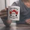 speecheese Tasse Weihnachtsmann Rock-Handzeichen - Metal Christmas Kaffeebecher Bild 2