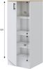Dmora - Hochschrank 1 Tür Pianengo, Küchenschrank, Vertikales Vorratsmodul, Kompakter Vertikalschrank, 60x60 h148 cm, Weiß und Eiche Bild 2