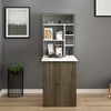 Homemania Schreibtisch Magicbox 62 x 16 x 82 cm Weiß und Walnuss-Optik Bild 4