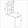 Homemania Schreibtisch Magicbox 62 x 16 x 82 cm Weiß und Walnuss-Optik Bild 2