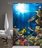 Ekershop Duschvorhang Textil Digitaldruck SEA LIFE AQUARIUM für Duschstange Breite 240 cm (inkl. Ringe), Höhe 200 cm, wasserabweisend, waschbar, bügelbar Bild 2