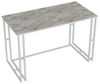 Scandinavian Study Desk, White, 120 x 75 x 60 cm | 100% Melamine Coated Particle Board, 18 mm Thick, Sturdy Metal Legs | Perfect for Modern Home Office Bild 3