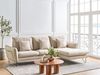 Ecksofa SERSAN Stoff Weiß Linksseitig Bild 2