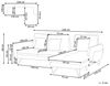 Ecksofa SERSAN Stoff Weiß Linksseitig Bild 3