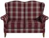 Verita Sofa 2-Sitzer Flachgewebe Rot Buche Nussbaumfarben Bild 3