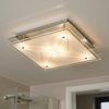 TRANGO LED Deckenleuchte, Dimmfunktion, 3104 Feuchtraum IP44 LED Deckenstrahler 3-Stufen dimmbar für Badezimmer in Eckig *STAR* aus Metall mit Design Motive bedrückt Glas Lampenschirm - 12 Watt warmweiß LED Modul, Deckenlampe, Wandleuchte, Badlampe Bild 3
