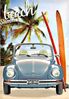 BERONAGE Wendebettwäsche VW Volkswagen Käfer Blau Bettwäsche Linon / Renforcé Vintage Bettbezug, 100% Baumwolle, 2 teilig, 135x200 + 80x80 cm Bild 4