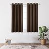 Deconovo Blickdicht Gardinen mit Ösen für Schlafzimmer Thermogardine Kälteschutz Vorhang, 138x117 cm(HöhexBreite), Braun, 2er Set Bild 4