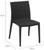 Dmora - Gartenstuhl Fiano, Platzsparender und funktionaler Outdoor-Stuhl, Stapelbar, Ideal für Garten und Terrasse, Made in Italy, 42x48 h81 cm, Anthrazit Bild 2