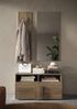 Dmora - Schuhschrank Bracciano, Schuhregal, Mehrzweck-Eingangsgarderobe, Möbel für Schuhe, Made in Italy, 91x35 h57 cm, Eiche Bild 4