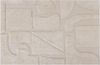 Teppich Baumwolle beige 160x230 cm abstraktes Muster Kurzflor DIYADIN Bild 4