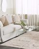 Teppich Baumwolle beige 160x230 cm abstraktes Muster Kurzflor DIYADIN Bild 2