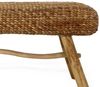 LebensWohnArt Sitzbank Wasserhyazinth Teakholz Sitzbank CASABLANCA 90cm natural Unikat Bild 5