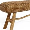 LebensWohnArt Sitzbank Wasserhyazinth Teakholz Sitzbank CASABLANCA 90cm natural Unikat Bild 4