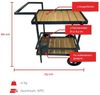 abc HOME Servierwagen Outdoor, zwei Ablageflächen, Flaschenhalterungen Bild 2