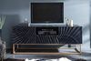 riess-ambiente TV-Board SCORPION 160cm schwarz, Massivholz · Lowboard · Metall · Wohnzimmer · 3D Schnitzereien Bild 4