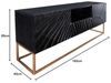 riess-ambiente TV-Board SCORPION 160cm schwarz, Massivholz · Lowboard · Metall · Wohnzimmer · 3D Schnitzereien Bild 3