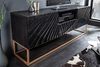 riess-ambiente TV-Board SCORPION 160cm schwarz, Massivholz · Lowboard · Metall · Wohnzimmer · 3D Schnitzereien Bild 2