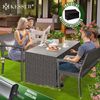 KESSER® Gartenbank Polyrattan 2-Sitzer Wetterfest | Rattan-Sitzbank UV-Beständig & bis 320kg belastbar | Balkon-Bank 125x62x90cm | Garten-Möbel mit ergonomischen Armlehnen | Für 2 Personen Anthrazit Bild 5