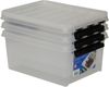 Orthex Stapelbox Stapelbare Box Smart Store Classic 15 transparent Deckel & Verschluss (3 St) Bild 2