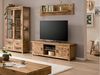 Vitrine Mumbai groß Mango massivum 100x180x42 cm Massivholz Vitrine mit Glastüren und Schubladen braun Wohnzimmer Esszimmerschrank Bild 2