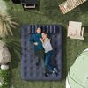 Outsunny Luftbett, Luftmatratze mit Handpumpe, Kopfkissen, Campingbett für 2 Personen, Blau, 203 x 152 x 22 cm Bild 2