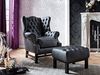 Chesterfield Hocker Kingsfield schwarz 61x43x46 cm Echtleder massivum Sitzhocker Fußhocker Lederhocker Wohnzimmer Herrenzimmer Bild 2