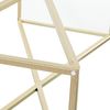 DRW Set mit 3 Beistelltischen aus Metall und Glas in Gold, 33 x 33 x 70 cm Bild 5