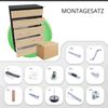 CDF Kommode Malwa M5 | Farbe: Anthrazit - Eiche Artisan | Schrank für Dokumente, Kleinigkeiten | Ideal für Wohnzimmer, Schlafzimmer, Kinderzimmer, Jugendzimmer und Büro | 5 geräumige Schubladen Bild 5