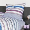 Janine J.D. Mako-Satin Bettwäsche 200x200 Streifen blau lila weiß 87094-05 Bild 3