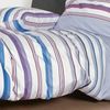 Janine J.D. Mako-Satin Bettwäsche 200x200 Streifen blau lila weiß 87094-05 Bild 4