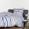 Janine J.D. Mako-Satin Bettwäsche 200x200 Streifen blau lila weiß 87094-05 Bild 2