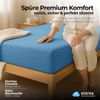 etérea Comfort Jersey Spannbettlaken Hellblau 180x200 cm - 200x200 cm Bild 2