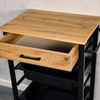 Kesper | Küchenwagen mit Schublade, 4 Kunststoffbehälter, Material: Metall, Bambus, Kunststoff (PP), Maße: 47 x 37 x 85 cm, Farbe: Sonoma Eiche-Dekor, Schwarz | 25532 13 Bild 4