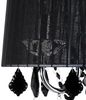 'Evans' Hängeleuchte Schwarz Metall 3-flammig mit Kristallen aus Acrylglas und Stoffschirm Kronleuchter-Optik Glamour Stil Bild 5