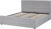 Bett mit Stauraum AMIENS Stoff Hellgrau 180 x 200 cm Bild 5