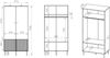 Kleiderschrank Sophie Garderobenschrank 92x53x190cm kaschmir matt Bild 3