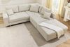 riess-ambiente Ecksofa KENT 220cm beige/chrom – Strukturstoff, L-Form, Modern, inkl. Kissen, Einzelartikel 1 Teile, Wohnlandschaft mit Federkern & Hocker – ideal für flexible Wohnzimmer Bild 4