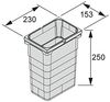 SO-TECH® Mülltrennsystem eins2vier KB 500 mm, Seitenstärke 16 mm Höhe 250 mm, 2x 7L, 2x 15L, 1x 60er Bodenplatte, 1x 60er Deckelplatte Bild 3