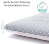 Fillikid Baby Wickelauflage Softy 75x85 cm mit Umrandung, weiche Auflage für Wickelkommode - abwaschbar, kleine Punkte - Grau Bild 3