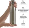 Blumtal Trinkflasche 500 ml Edelstahl - auslaufsichere Isolierflasche - BPA-freie Trinkflasche kalt & warm - doppelwandige Insulated Bottle - rostbeständige Isolierflasche Dove Grey - Grau-Blau Bild 5