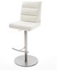 Barstuhl Pela-Flex Bouclé Soft Beige Drehfuß höhenverstellbar Edelstahl Silberfarben Bild 2