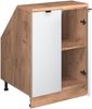 Dachschrägenschrank Rion Weiß Riffel 60 x 81.6 cm mit 2 Türen, Schrankkorpus 60 cm Tiefe Vicco Bild 4