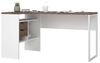 Dmora - Schreibtisch Patience, Mehrzweckschreibtisch, B?rotisch f?r PC, Eckschreibtisch, 145x81 h77 cm, Wei? Bild 3