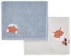 Sterntaler Kinderhandtuch 2er Pack Fuchs Filou - 50x30 cm - Handtuch aus saugfähiger Baumwolle mit schönen Webkanten - Süße Applikationen für Babys und Kleinkinder, graublau Bild 2