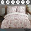 Buymax Bettwäsche, Renforce: 100% Baumwolle, 2 teilig, 135x200 cm Bettbezug Set mit Reißverschluss, Blätter, Weiß Hellgrün Bild 2