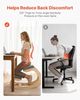 VEVOR Ergonomischer Kniehocker mit Dicken, Integrierten Schaumstoffpolstern & Stabilem Massivholzrahmen, Kniestuhl zur Entlastung von Nacken und Rücken, Ideal für Zuhause, Büro oder Meditation, Grau Bild 5