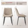 COLAMY Samt Esszimmerstühle 4er Set – Gepolsterte Stühle für Esszimmer & Küche mit Metallbeinen, Dickem Sitzpolster & Rutschfesten Füßen, Khaki Bild 3