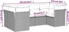 vidaXL 6-tlg. Garten-Sofagarnitur mit Kissen Schwarz Poly Rattan 3249944 Bild 3